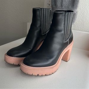 Dolce Vita Caster H2O Booties 7 Black and Pink